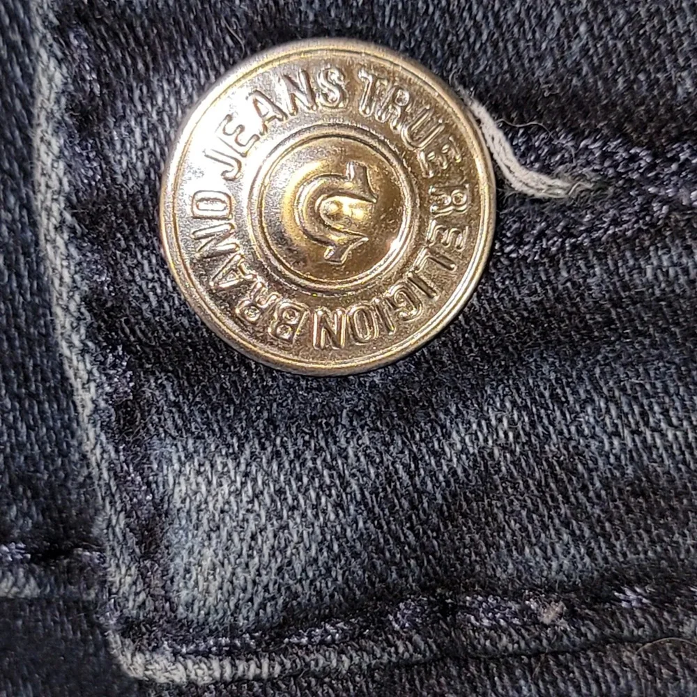 True Religion Geno Relaxed Slim Jeans Mens 34 Dark Wash Denim Whiskered Blue